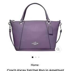 Coach Kasey satchel bag in amethyst